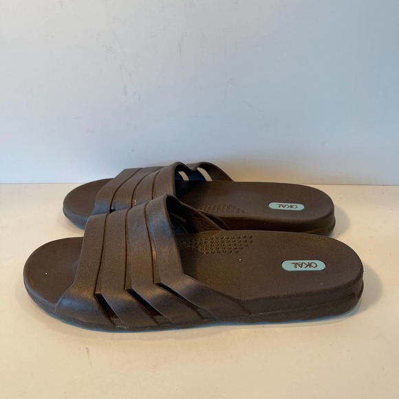 Oka-B Men's Grayson Slide Sandals Slides Flip Flops Rubber LL (9.5-10.5) - Picture 3 of 7